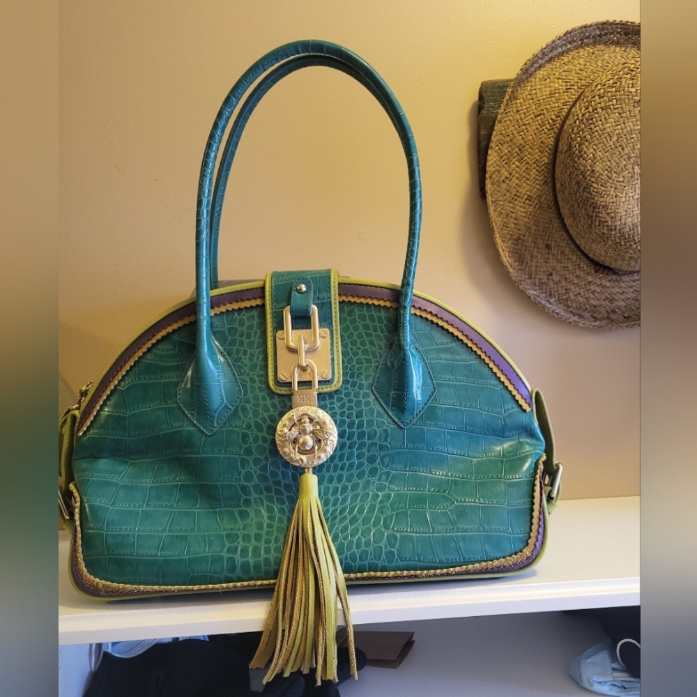 Abigail Riggs Collection/ Ms Anthony Purse, crocodile faux embossed leather bag